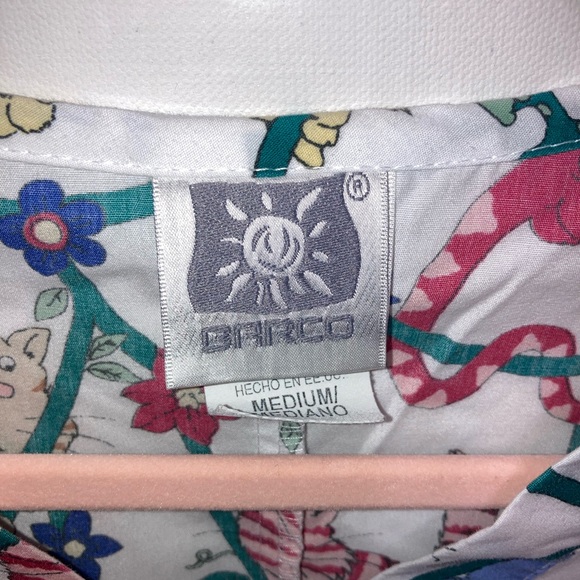 EUC BARCO Unisex Medium "Hang in there!" Scrub Top Animals 11098 - Picture 5 of 6